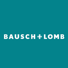 Bausch + Lomb logo on a teal background